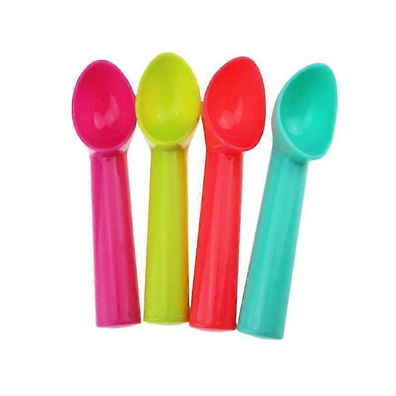 4pcs Creative Ice Cream Ball Scoops Fruit Digging Spoon Kitchen Gadget For Home (random Color)