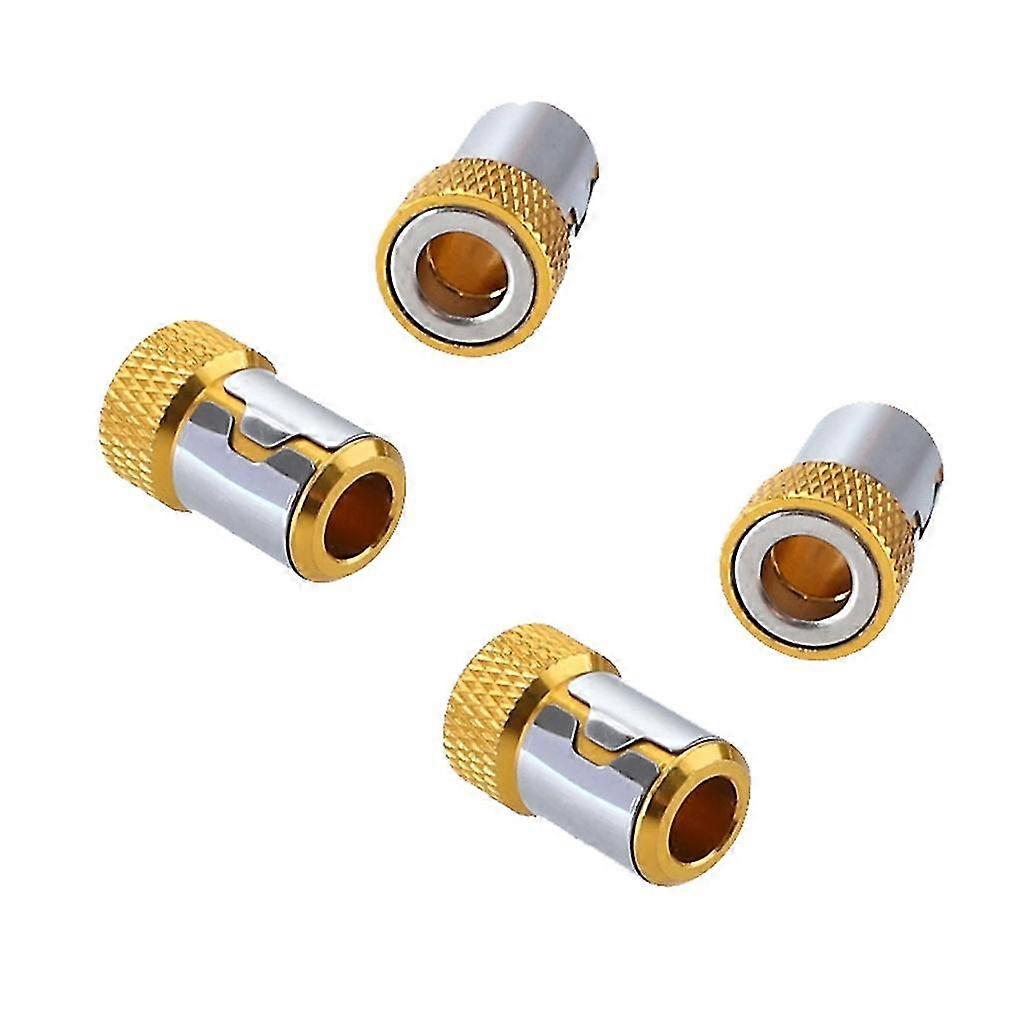 4xuniversal Removable Magnetizer Ring Magnetic Steel For 6.35mm Screwdriver Bits
