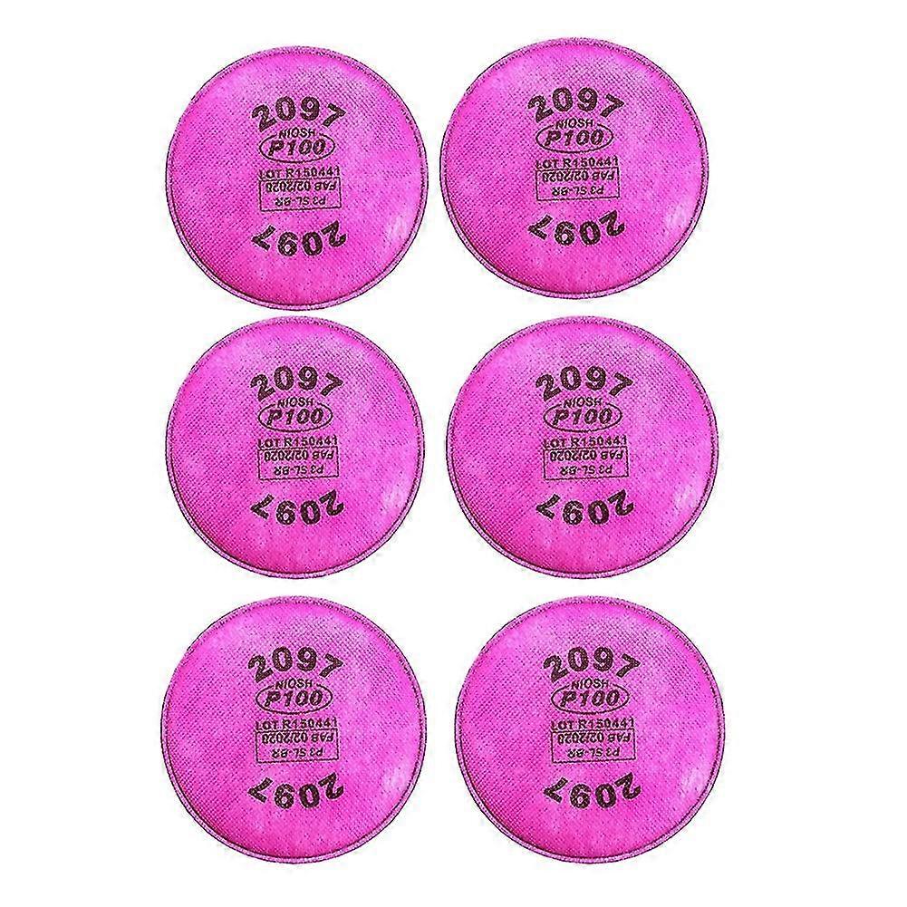 6pcs P100 Particulate Filters Are For , Installed On P100 Filter Retainer, And Replaced With 6000 7