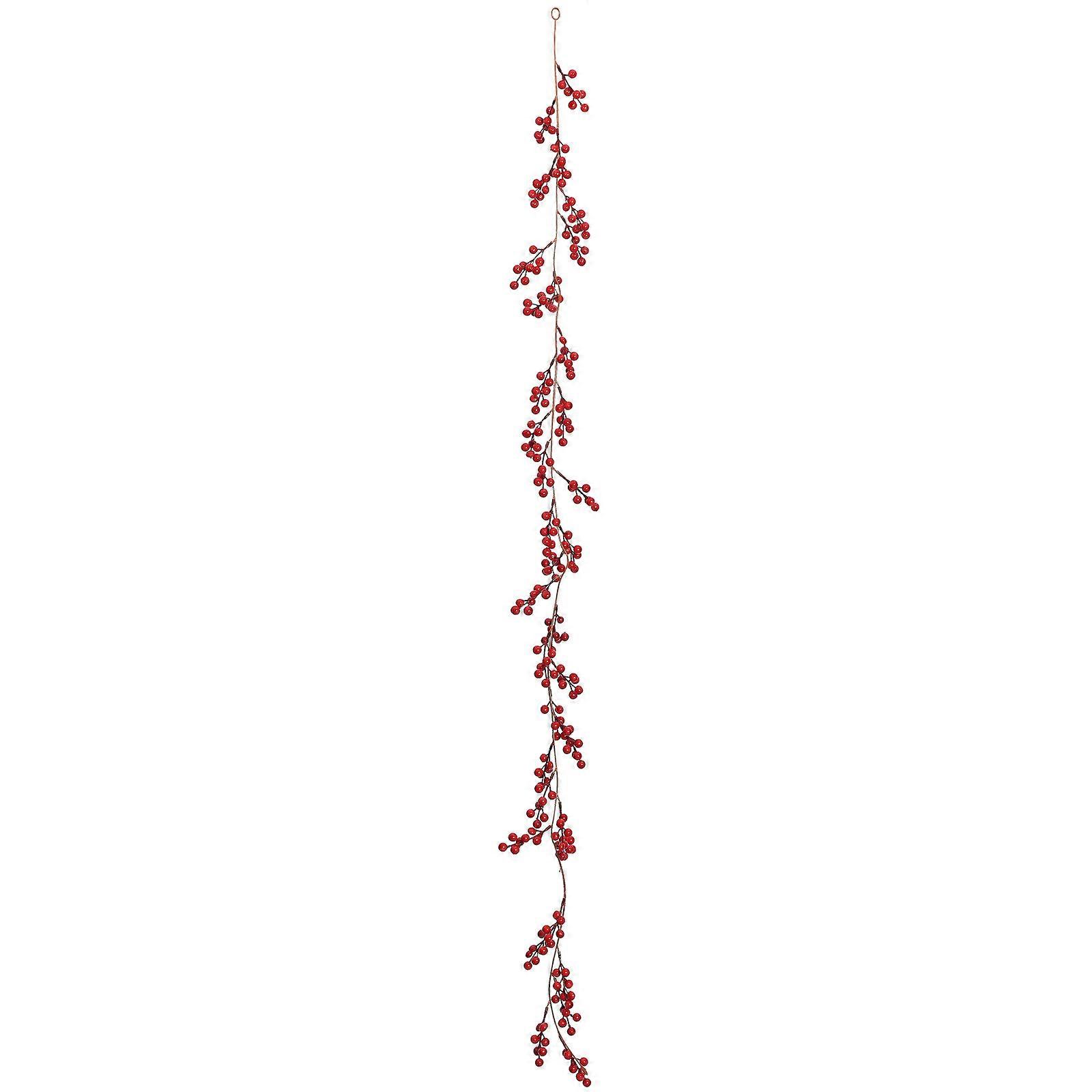 Christmas Red Fruit Berry Vine E Style 65 Fork 7-Head Pure Red Fruit Vine
