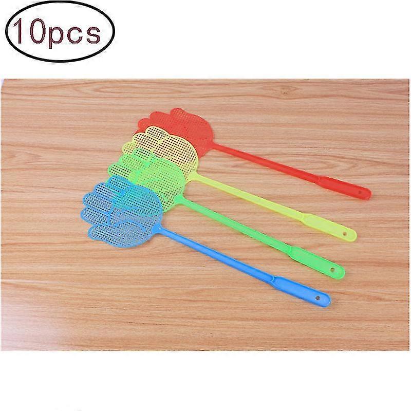 Fly Swatter 10 Pack Fly Swatter Multicolor Manual Plastic Fly Swatter Set Palm Fly Swatter Mixed Color