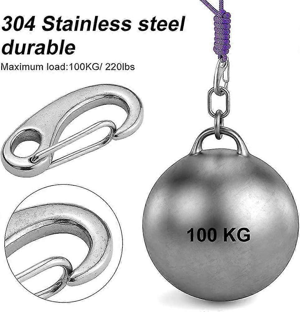 6pcs Spring Snap Hook Carabiner, 304