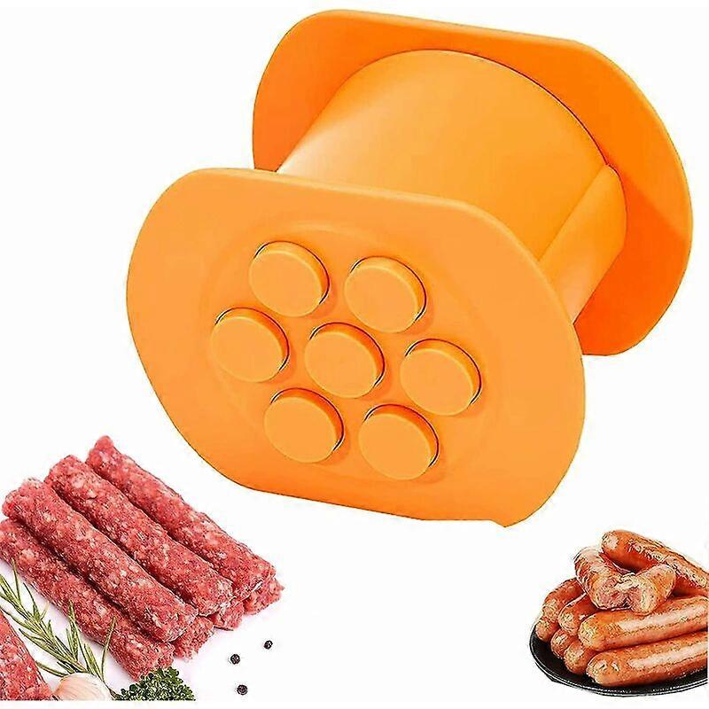 Hot Dog Maker Manual Sausage Maker One Touch Sausage Maker 7 Holes Sausage Maker Non Sticky Sausage Maker For Burgers, Croquettes, Gnocchi, Pastries
