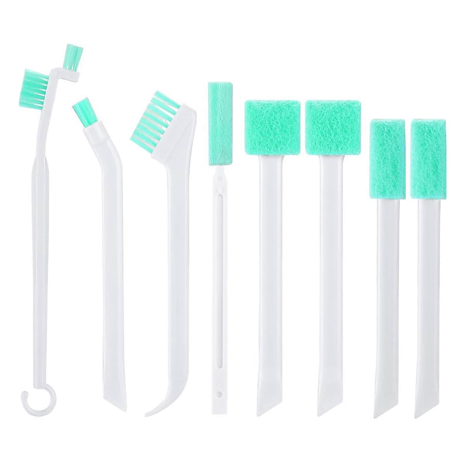 8Pcs/Set Crevice Brush Set Ice Machine Cleaning Brushes Ergonomic Handle Deep Gap Pipe Cleaning Scrubber Kit
