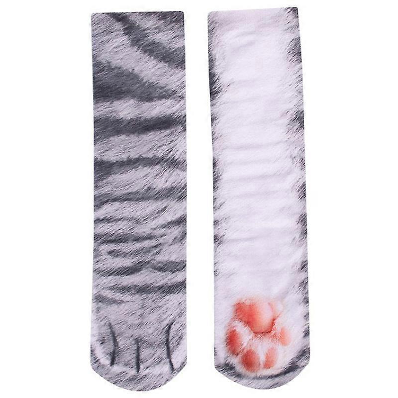 3D Funny Novelty Unisex Elastic Sock Print Animal Paw Feet Crew Socks