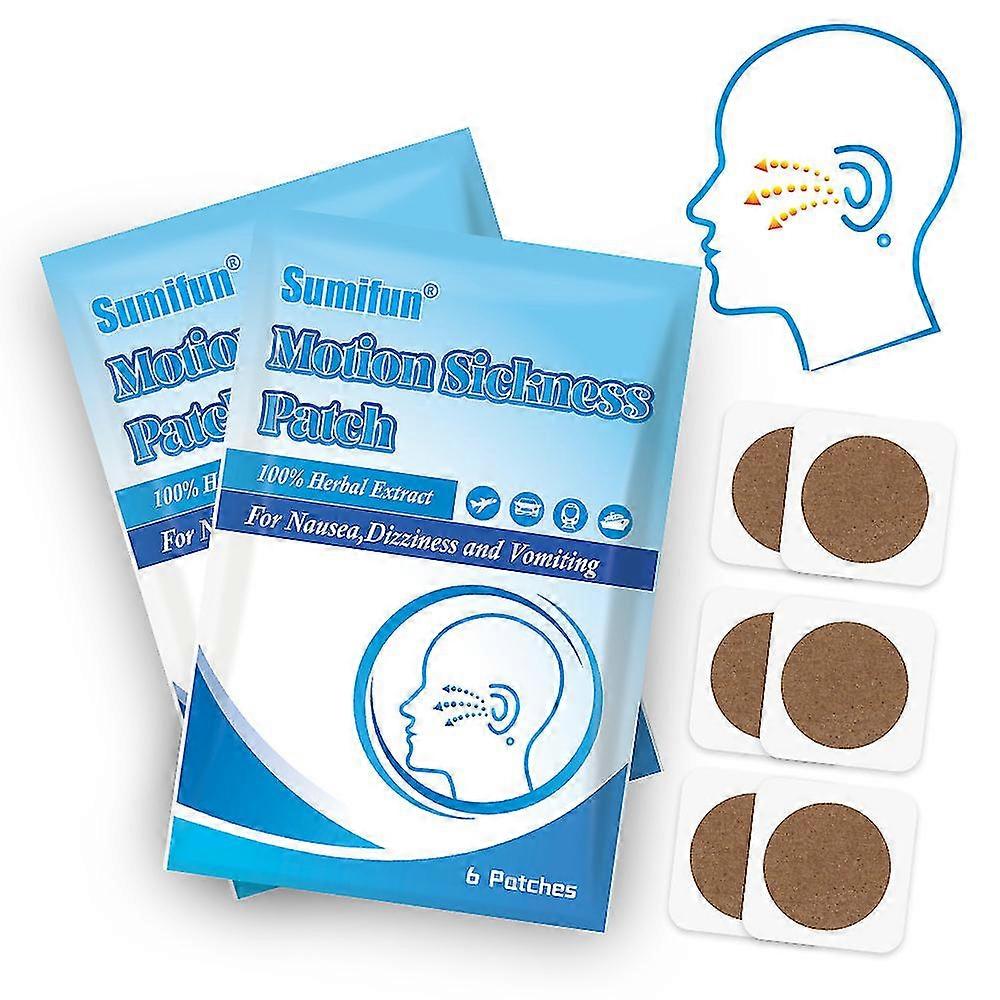 6pcs Portable Tinnitus Patch Relieve Vomiting Dizziness Airsickness