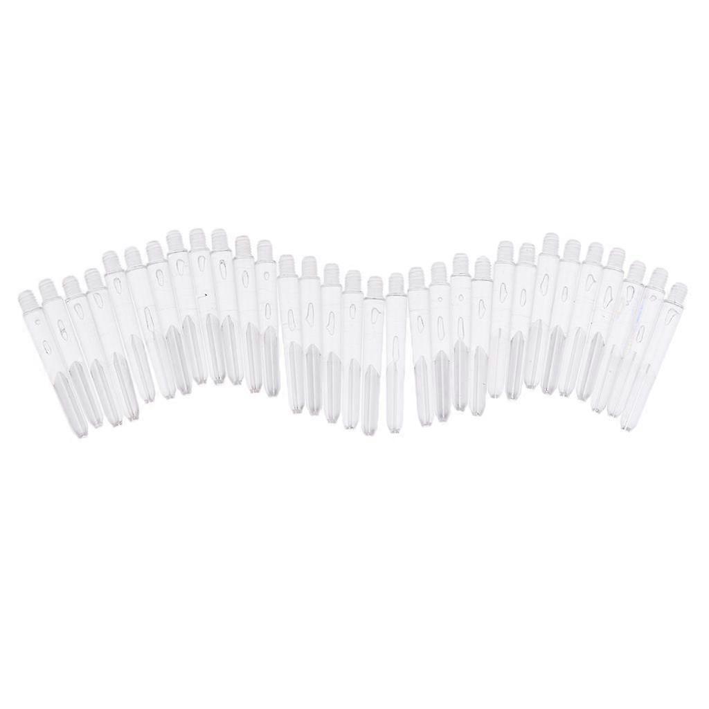 30Pcs 35mm 2BA Thread Plastic Dart Stems Shafts Soft Tip Darts Colourless