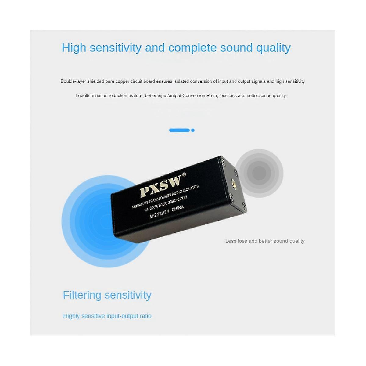 3.5mm Aux Audio Noise Filter Audio Isolator Current Sound Noise Isolator to Eliminate Audio Noise