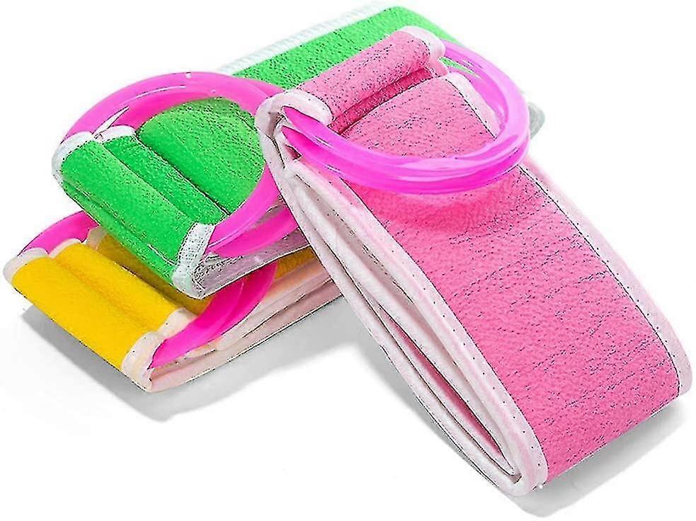 1 stk. ryggbørstebelte for bad, eksfolierende badehåndkle, skrubbsvamper, kroppsvask, gni, gjørme-skrubberhåndkle