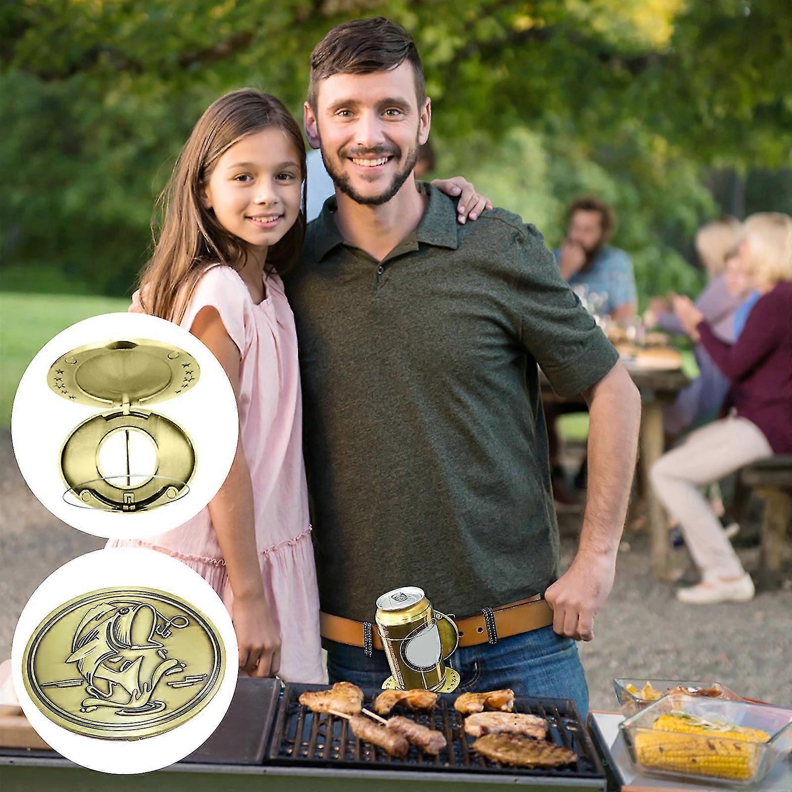 Outdoor Cookout Classic Biergürtel Schnalle Bequemer Flaschenhalter Retro Stil Gürtelschnalle A