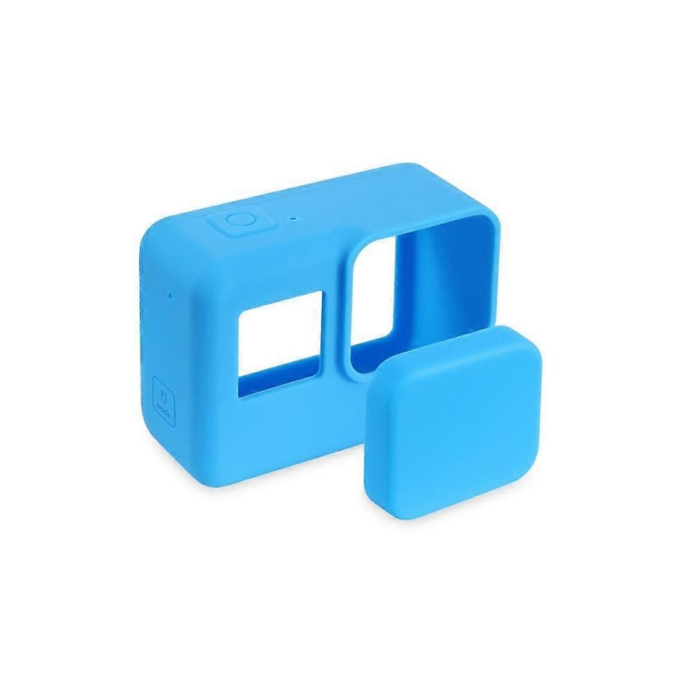 Silicone Camera Sleeve + Lens Cap Cover For GoPro Hero 5 6 7 black Protective Frame Case Shell For GoPro Hero 5 7 Action Camera