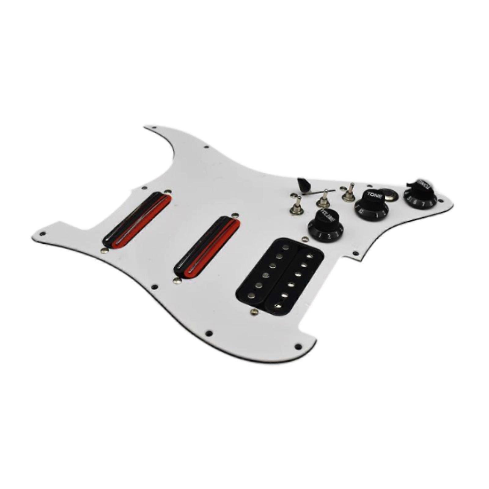 Loaded Prewired Pickguard SSH Pickups Scratchplate for Electric Guitars Accs White