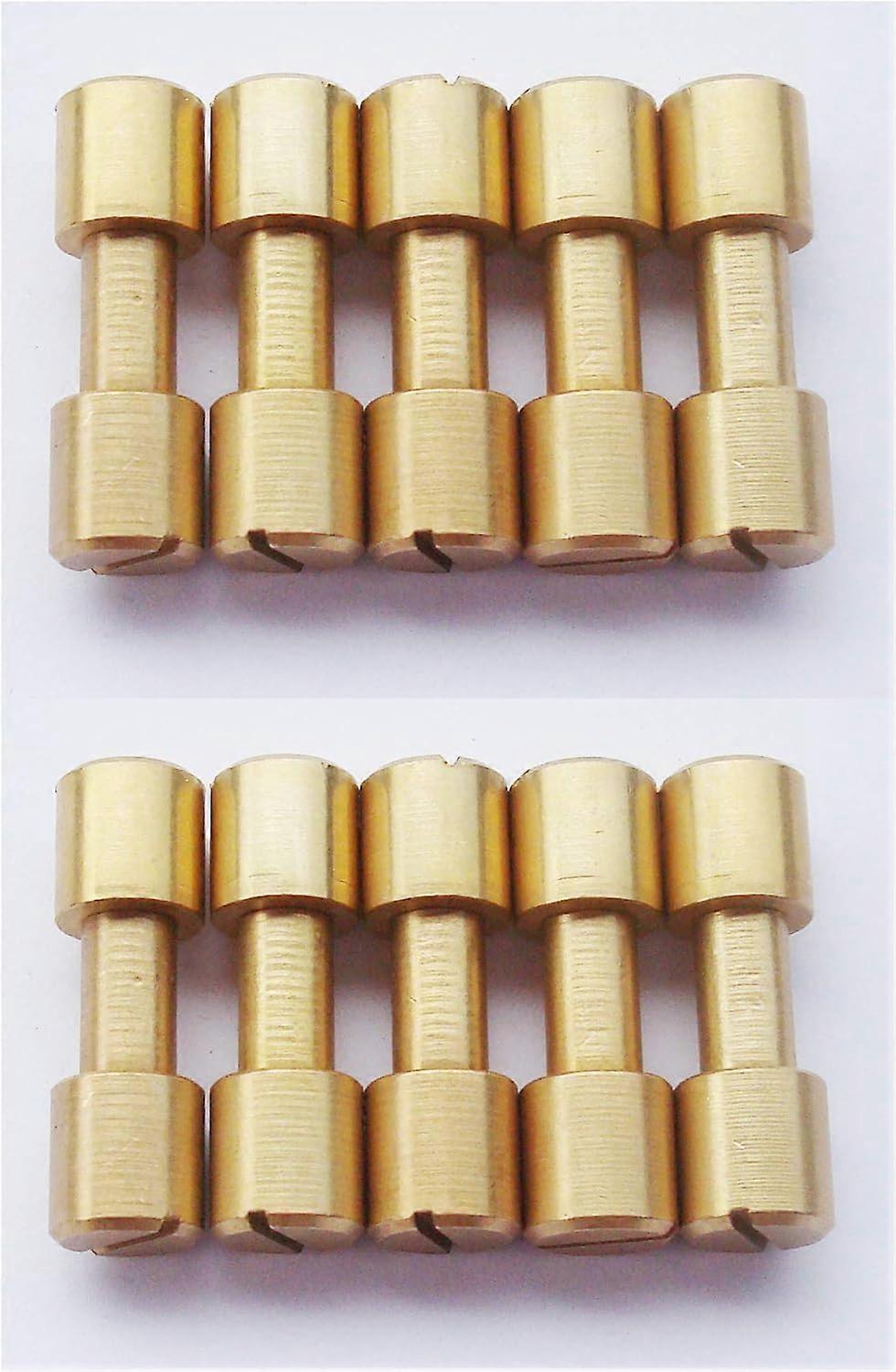 Packung mit 10 Corby-Schrauben aus Messing für EDC-Messer