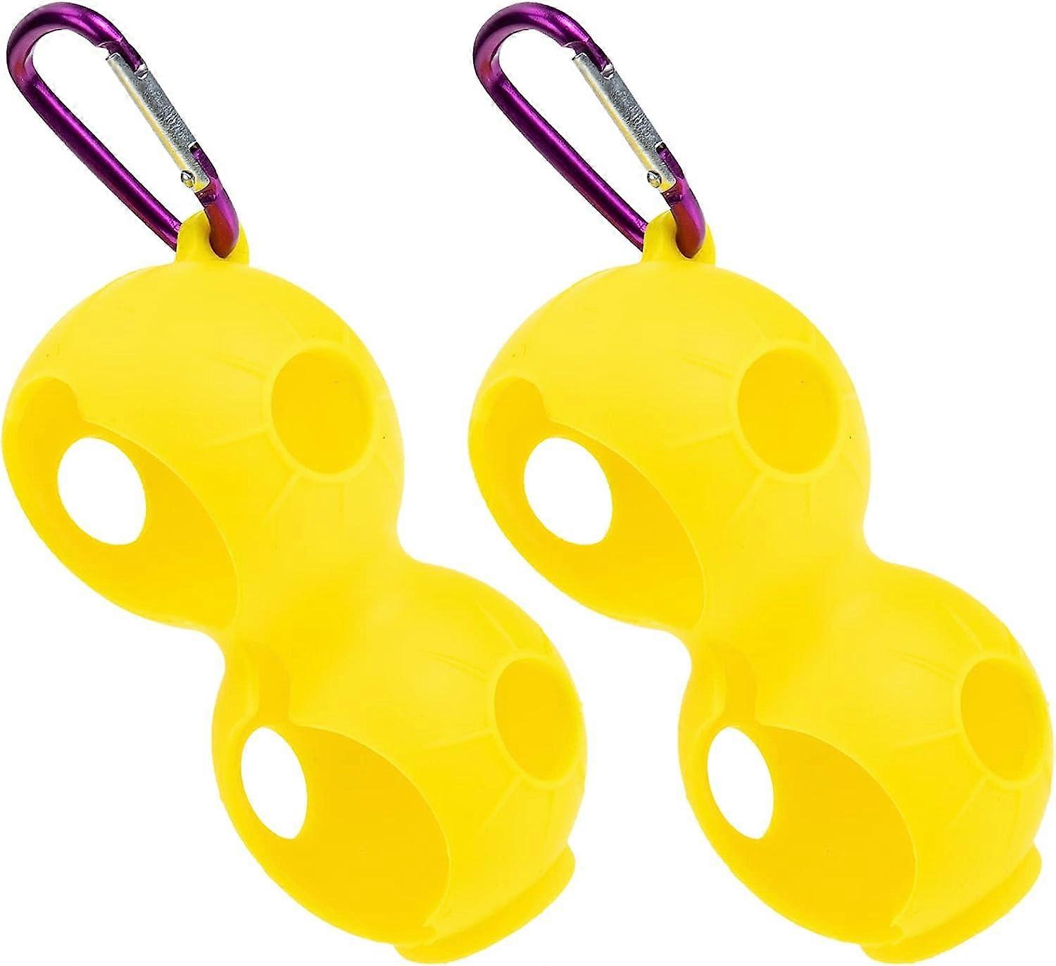 Golf ball holder Can be fixed in golf bag (yellow) (2pcs)