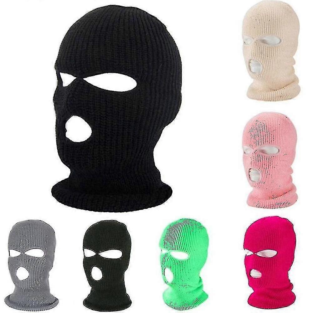 الرجال مواجهة قناع الشتاء سكي كاب 3 حفرة Balaclava بيني قبعة هود التكتيكية قبعة دافئة