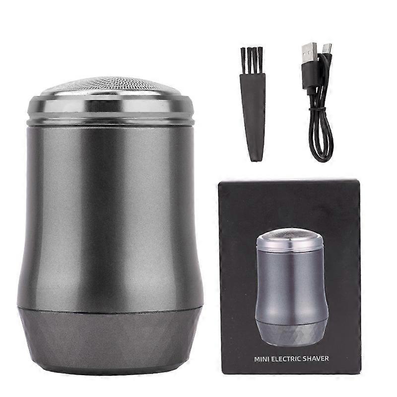 Electric Shaver Mini Car Portable Washable Men Fully Automatic USB Razor Gray