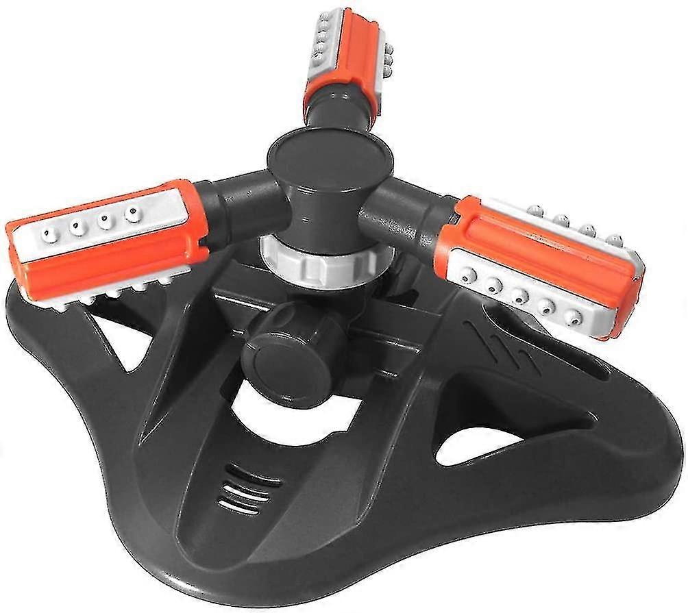 Lawn Sprinkler, Automatic 360 Degree Rotation Adjustable, 1 Piece, Orange
