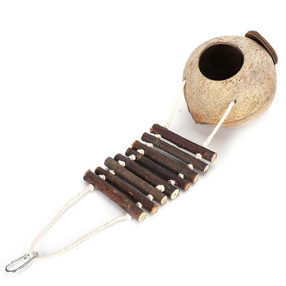 Bird's Nest Hamster Breeding Nest Climbing Ladder Natural Coconut Shell Hideaway Toy House
