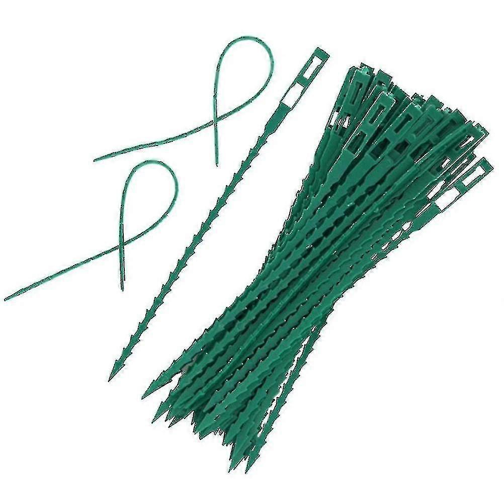 100pcs Adjustable Reusable Plastic Plant Cable Ties for Tree Climbing Support
