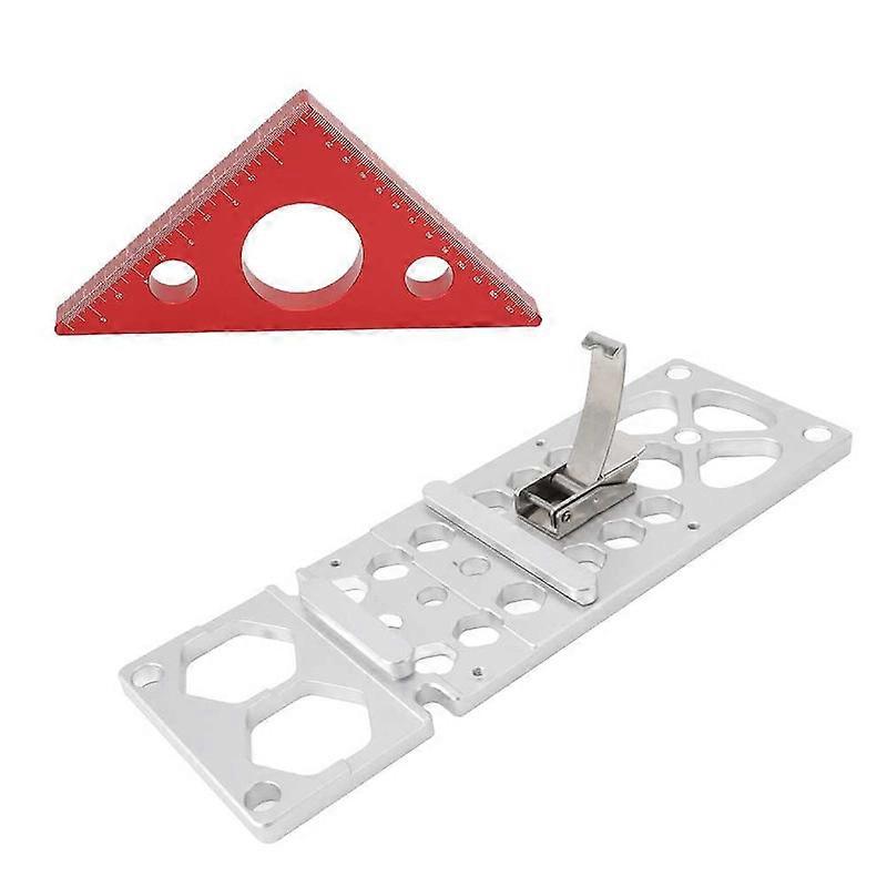 Right Angle Electric Circular Saw Guide Rail Accurate 90 Angle Stop Track Saw Guide Rail+45 Degree Aluminum Alloy Angle Ruler