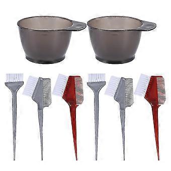 2 Set 8pcs Kit tintura per capelli portatile fine sicuro chic strumento di tintura per capelli