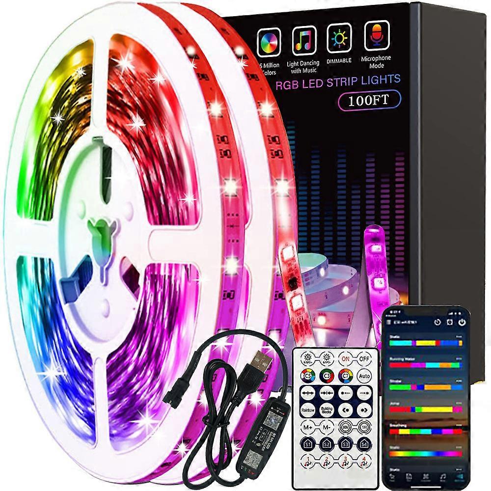 Led Lightss Muic Sync Color Changing Strip Lights with Remote and App Control RGB Strip,5V magic color USB light bar