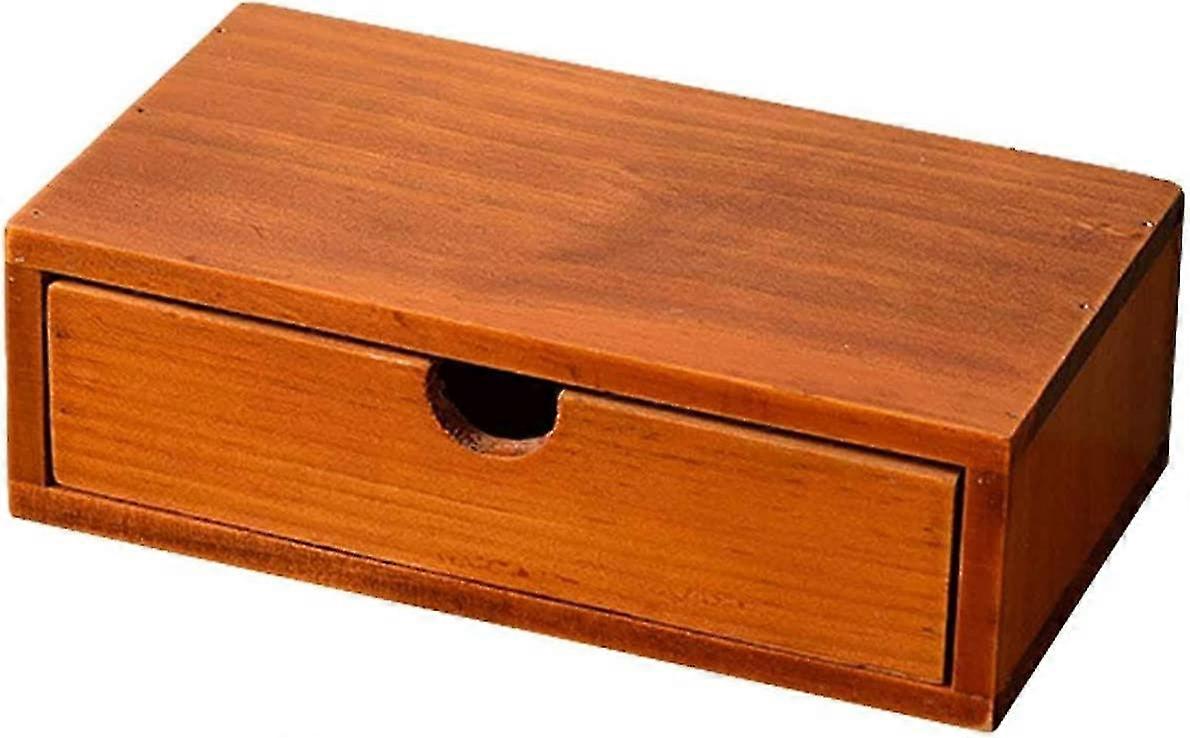 1pc Floating Shelf With Drawer Rustic Wooden Wall Shelves Farmhouse Decor Modern Bedside Table For Storage And Display Multipurpose