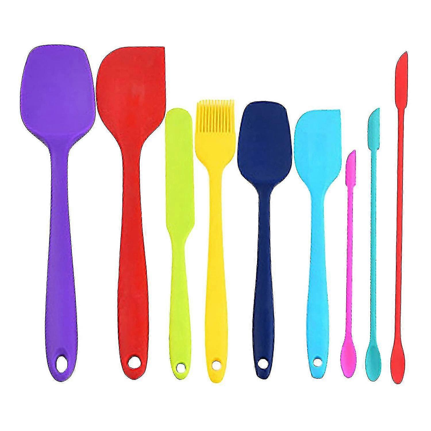 9 Pack Silicone Spatula Set, Kitchen Utensils Compatible With Baking, Cooking PXCL