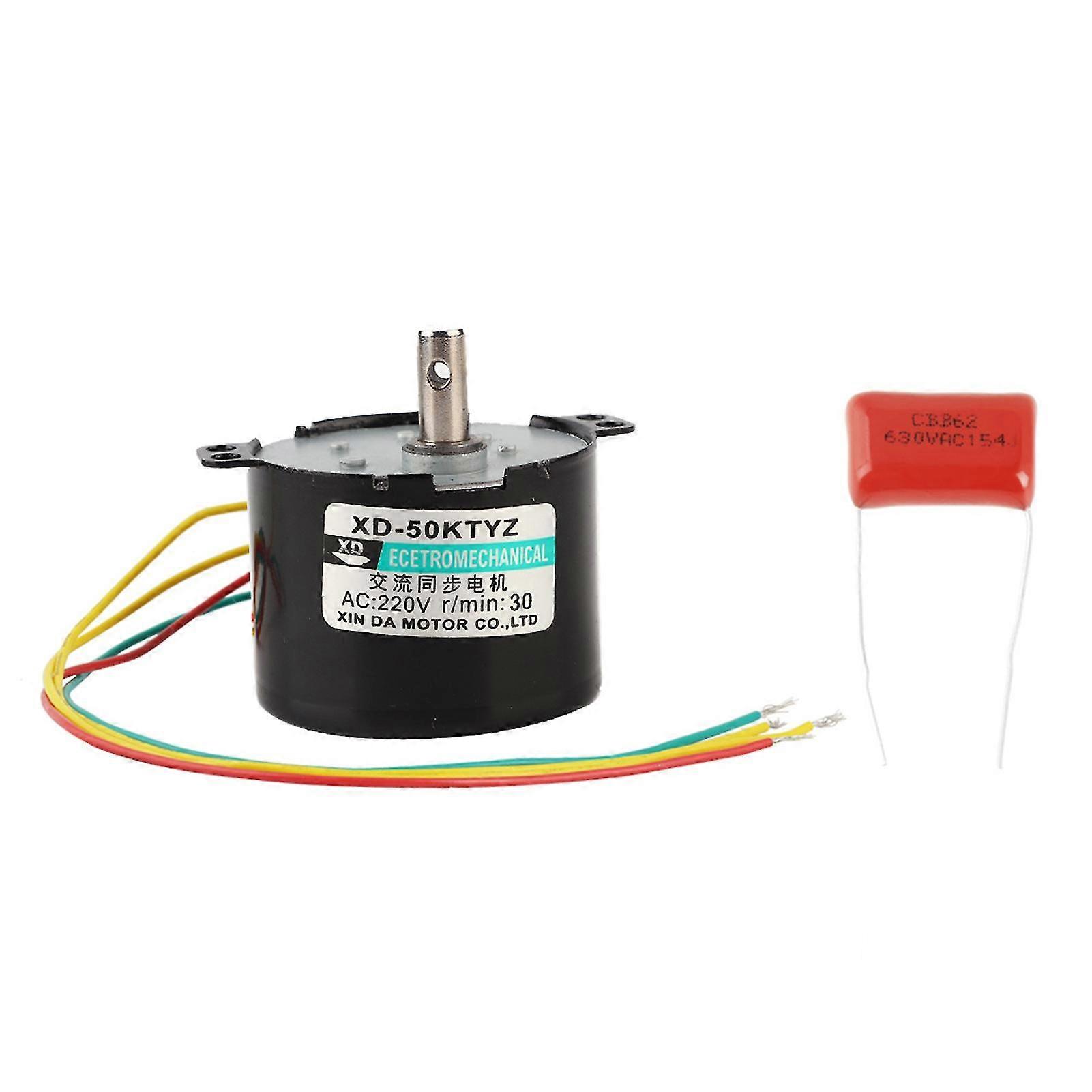 AC220V Miniature Synchronous Motor CWCCW (30rpm) - Low Speed, Large Moment of Force