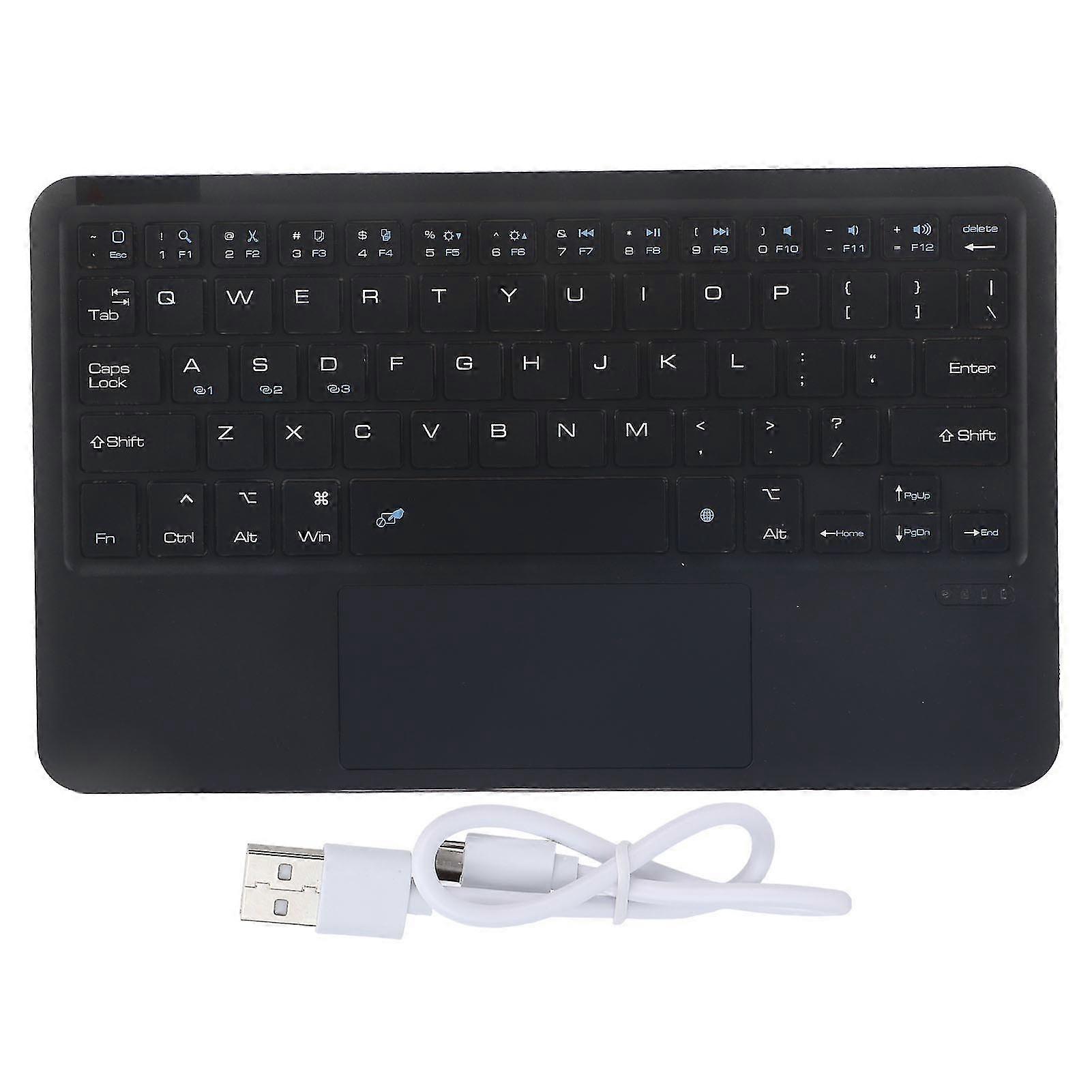 Wireless Keyboard with Touchpad Portable Scissor Key Foot for Android, OS X, Windows - Black