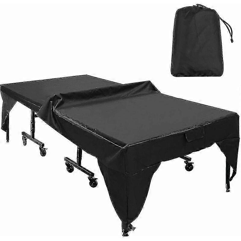 Waterproof And Dustproof Ping Pong Table Protective Cover Black 280 X 153 X 73cm(black)