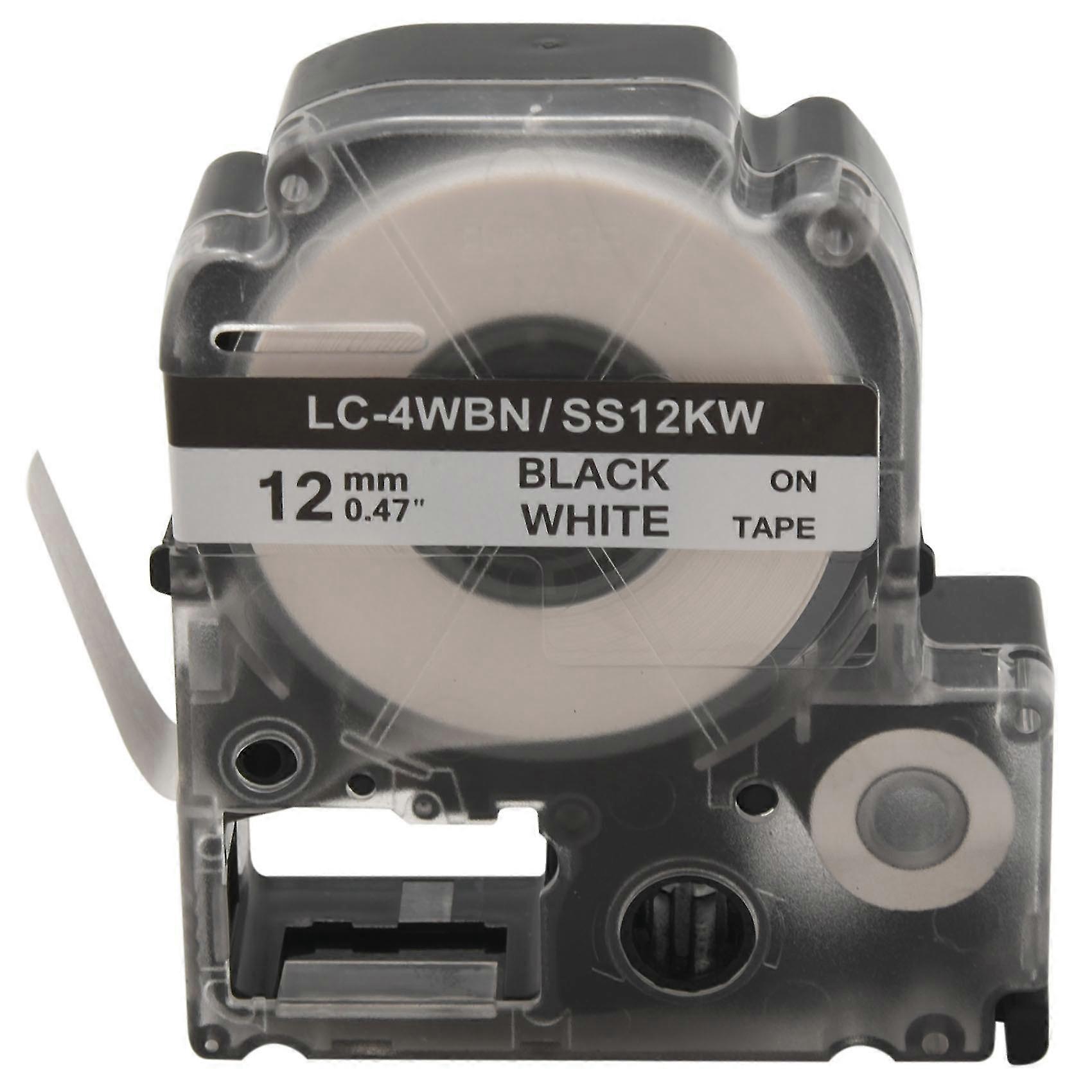 5 Pack Replace Lk-4wbn Lc-4wbn9(ss12kw) Label Tapes For Epson Labelworks Lw300 Lw400 Lw500 Lw700 Bl