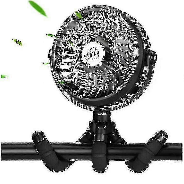 3 Speeds Stroller Rechargeable Portable Handheld Fan With Flexible Tripod Cool High Quality