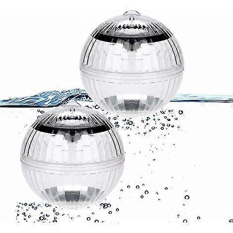 Floating Pool Light, Solar Pool Light, 2 Floating LED Lights Automatic RGB Variable Waterproof Ball Solar Light 10*10cm