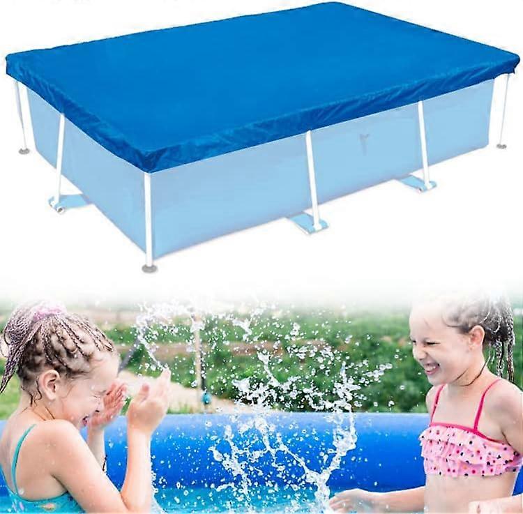 Rectangular Swimming Pool Cover, Blue Waterproof Pool Protective Cover UV Dustproof Pool Protection Cover Suitable for Rectangular Swimming Pool and