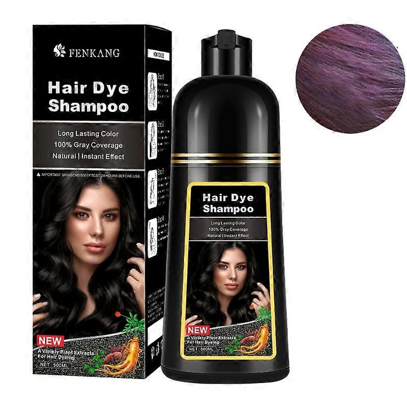 Eine Waschung Schwarz Farbstoff Schwarz Shampoo Haarfarbe Färbemittel Für Abdeckung Grau Weiß Haar 500ml