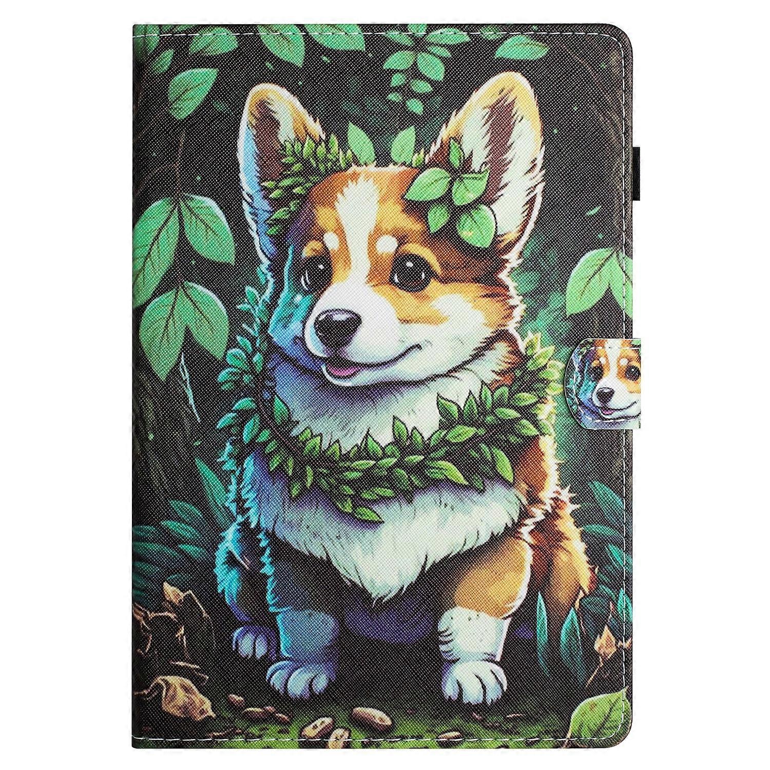 Tablet Case For Lenovo Tab P11 Gen 2 Colored Drawing Stitching Leather Tablet Smart Case(Corgi)