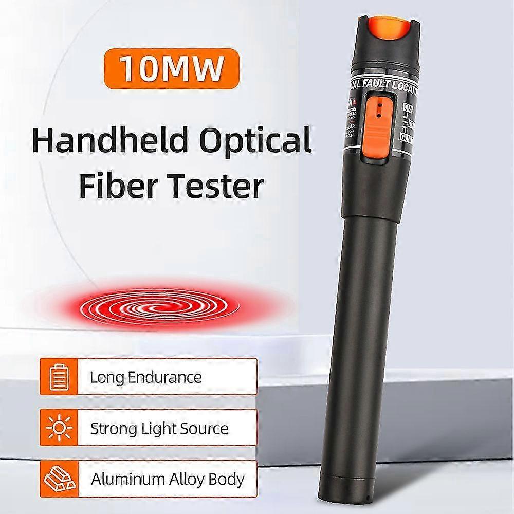 Handheld 10mW Optical Fiber Tester Portable Pen Type Red Light Visual Fault Locator Fiber Test Pen Support 2.5mm FC/SC/ST Interface