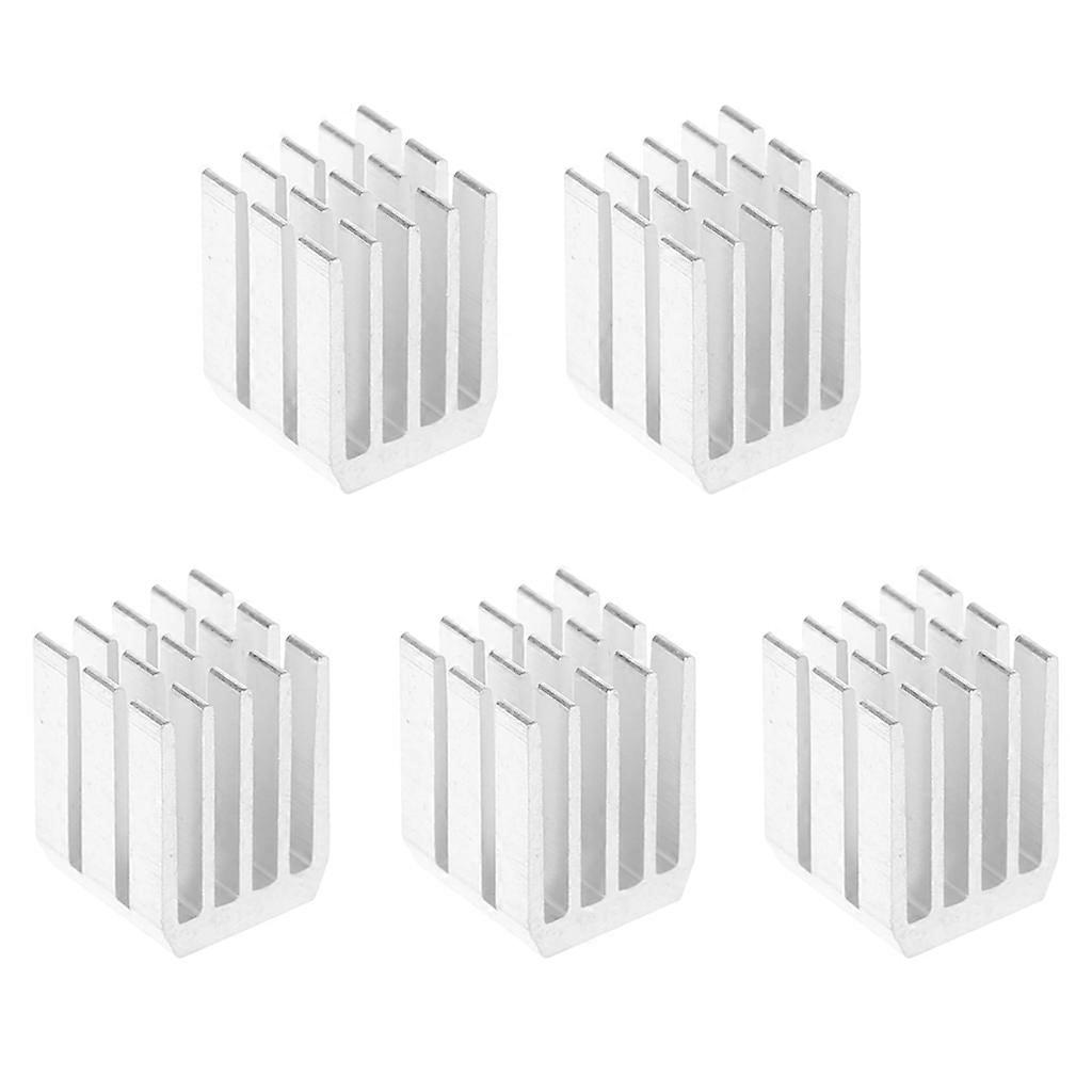 5 Stück 9 x 9 x 12 mm Aluminium-Kühlkörper-Block-Computer-Kühler elektronischer Chip-Radiator