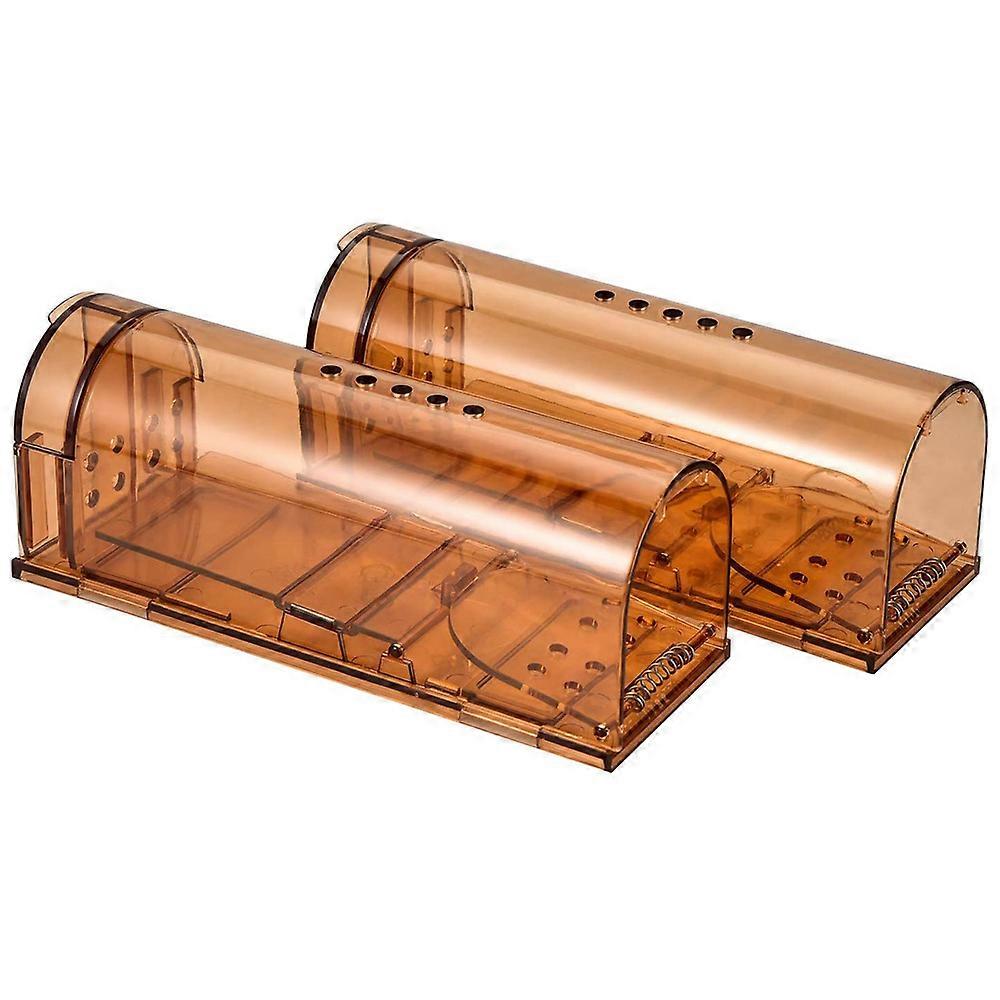 2 Pack Mouse Traps Indoor for Home Mice Traps for House Indoor No Kill Live Catch Mouse Trap Smart Traps That Work Animal Rodent Catch and Release Dou