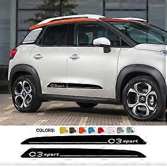 Adesivo PVC Per Auto 'DON'T TOUCH MY C3' – 35 Cm, Argento, Prespaziato, Per Lunotto E Finestrini, Tuning Citroën C3