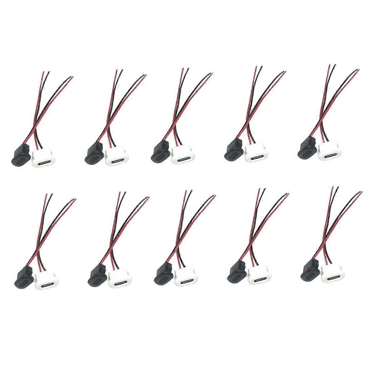 20PCS USB 2.0Direct Pressure Welded Wire Type Mother Lamp Toy Charging Port Table Lamp Instrument Charging Port