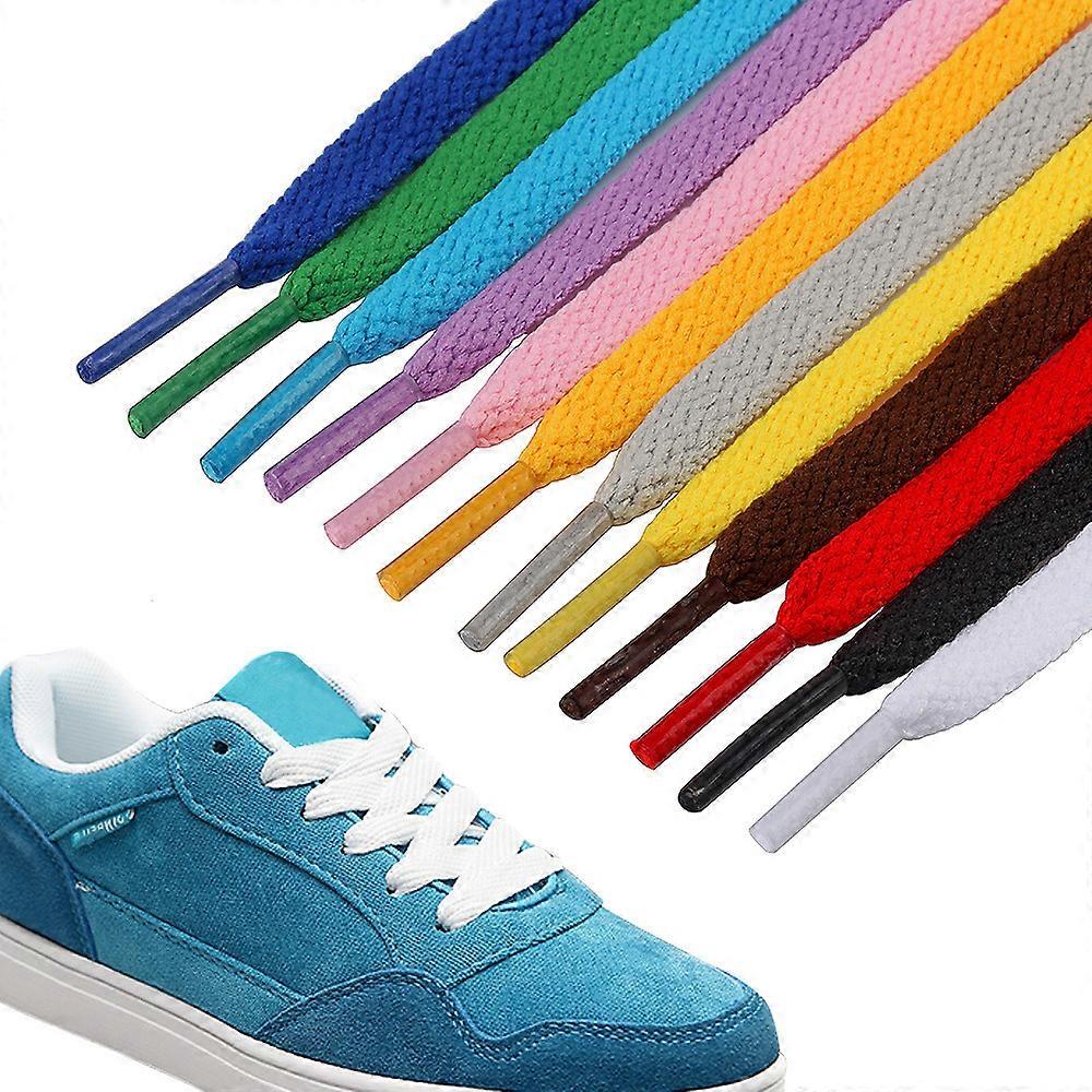 Shoelaces,High Bang Polyester Single Layer 8mm Shoe Laces Colorfast Flat Shoelaces