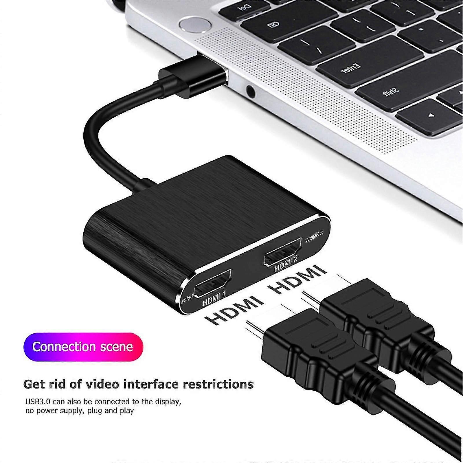Usb 3.0 till dual hdmi-adapter extern video stöder endast Windows