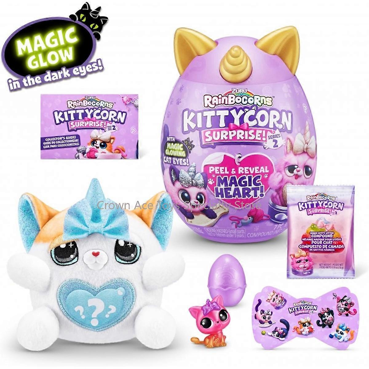 På lager Zuru Kittycorn Surprise Series 2 samleobjekt plysj utstoppede dyr overraskelsesegg til bursdagsgaver (type kan variere)