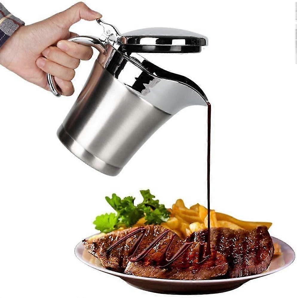 500ml de aço inoxidável duplo isolamento molho pote / pote de molho com tampa