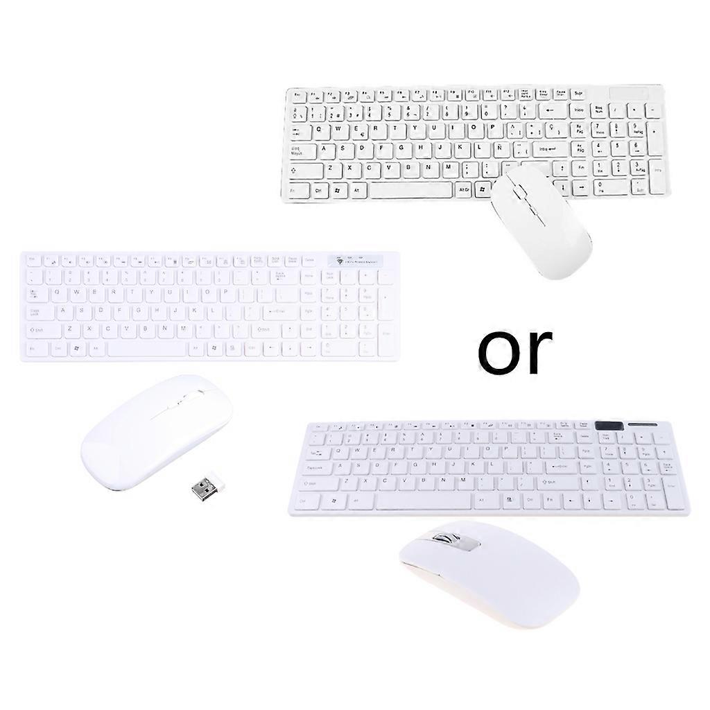 Universal Silent Ultra-thin 2.4G Wireless Keyboard and Mouse Set for Laptop PC Computer