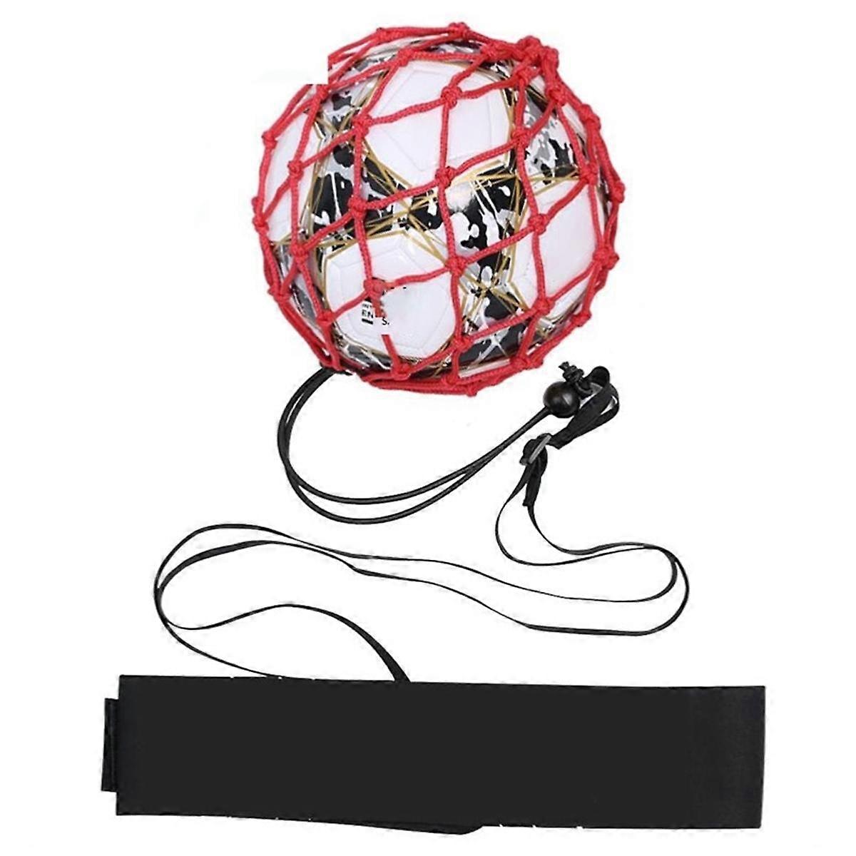 Red Portable Ball Bag, Football Ball Net Bag, Bold Encryption + Belt