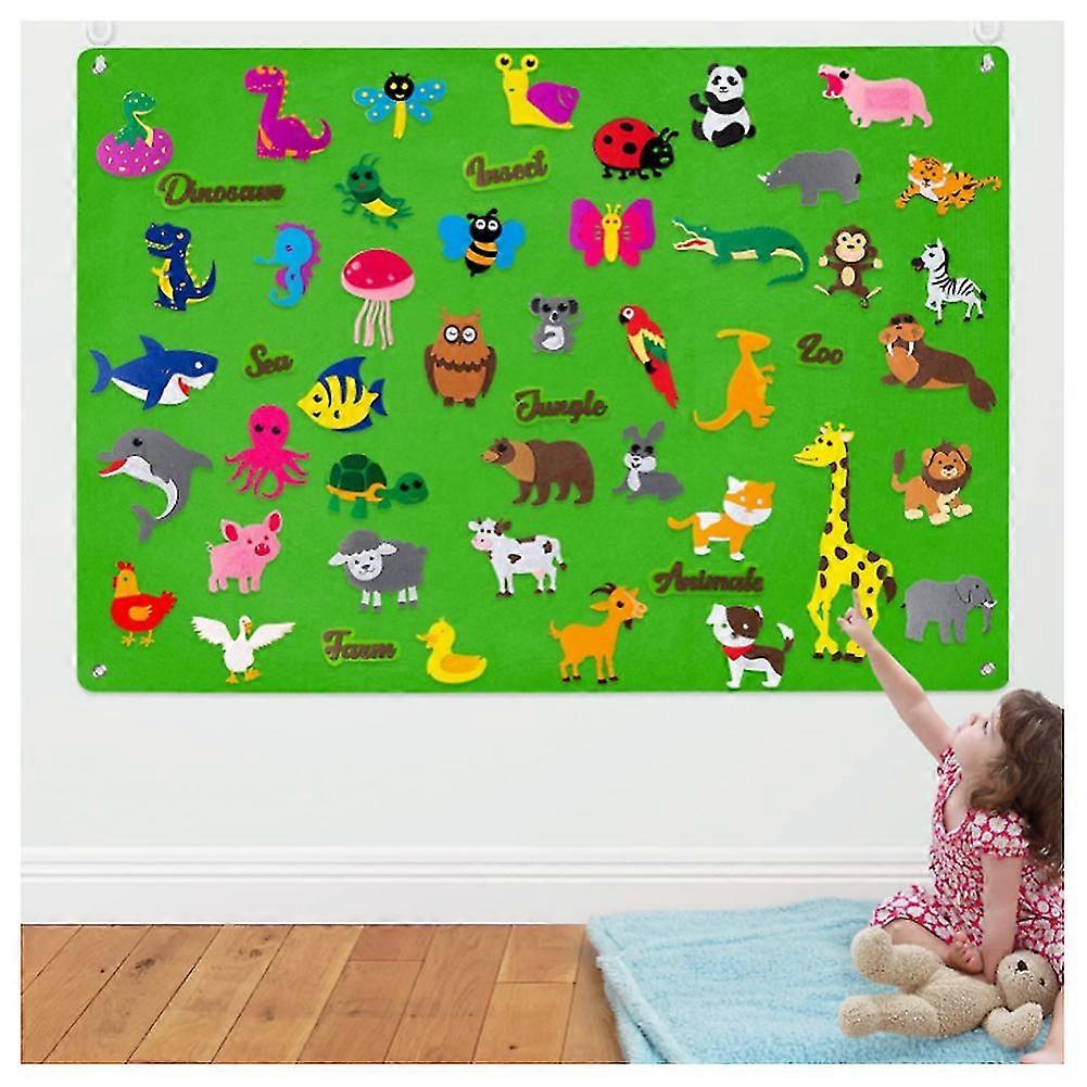 Flannel Felt-story-board Set For Toddlers Large Wall Hanging Activity Storyboard Baby Early Learning Toys Tw
