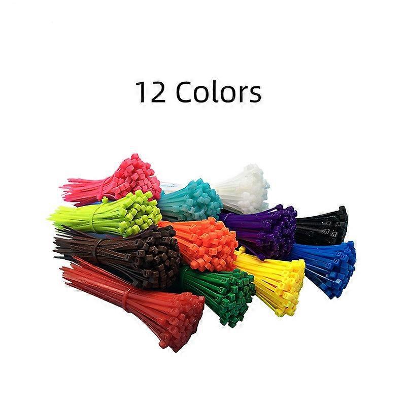 12Pack Cable Ties Assorted Black Cable Ties Wraps Assorted Plastic Zip Ties  Small Plastic Ties for Home, Gardening
